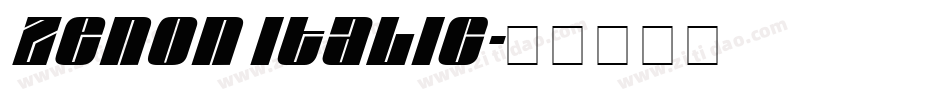 Zenon Italic字体转换